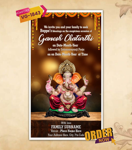 Ganesh Chaturthi Digital Invitation
