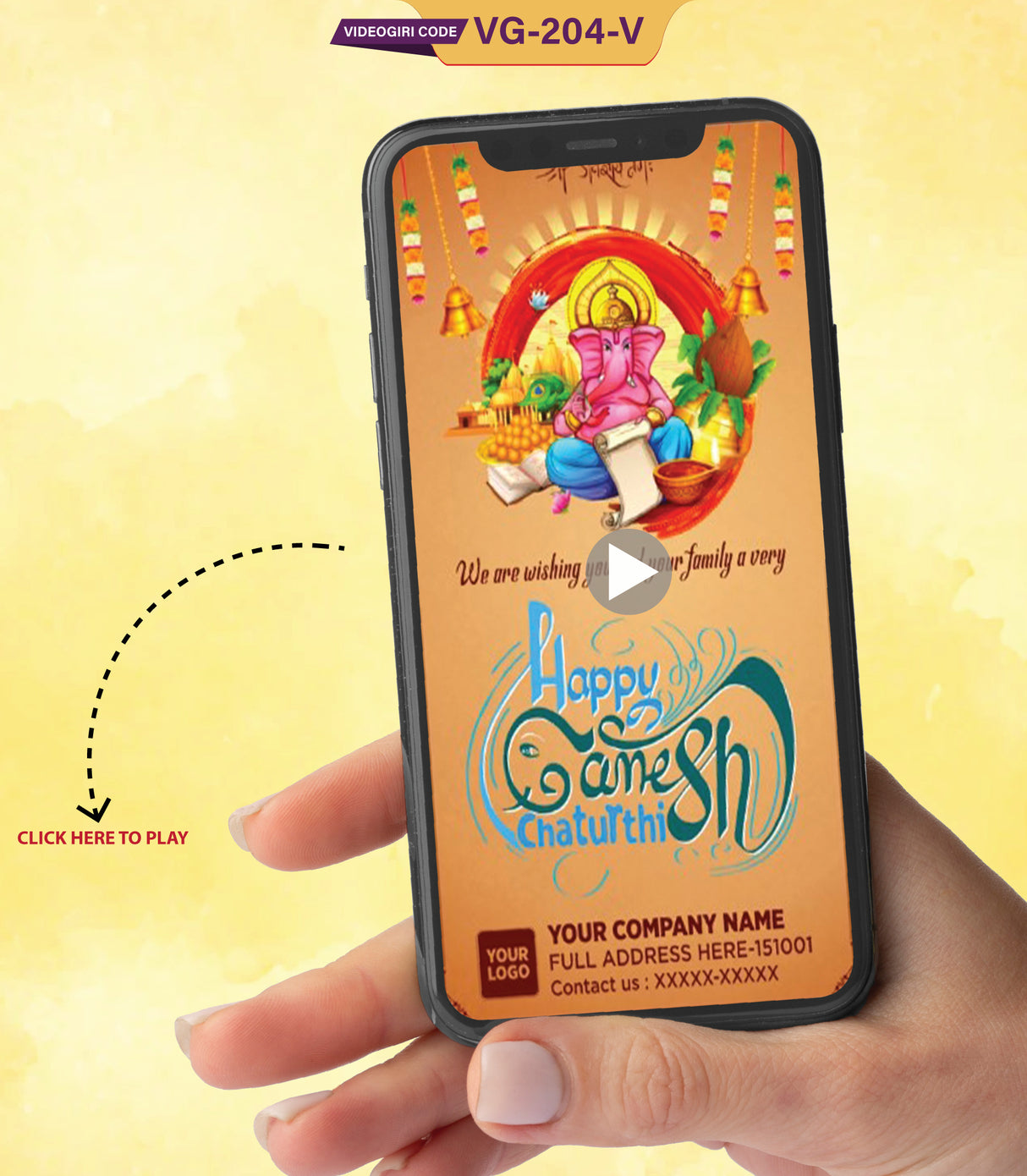 Ganesh Chaturthi GIF Wishes | VG-204-V