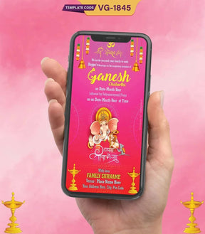Ganpati Pooja Invitation Card 