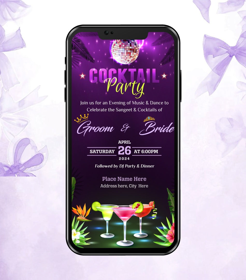 Glamorous Cocktail Party Invitation