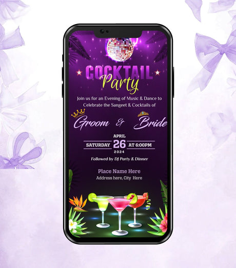 Glamorous Cocktail Party Invitation