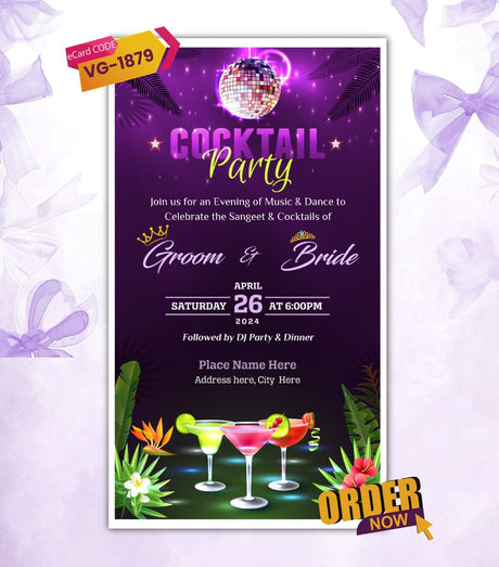 Glamorous Cocktail Party Invitation