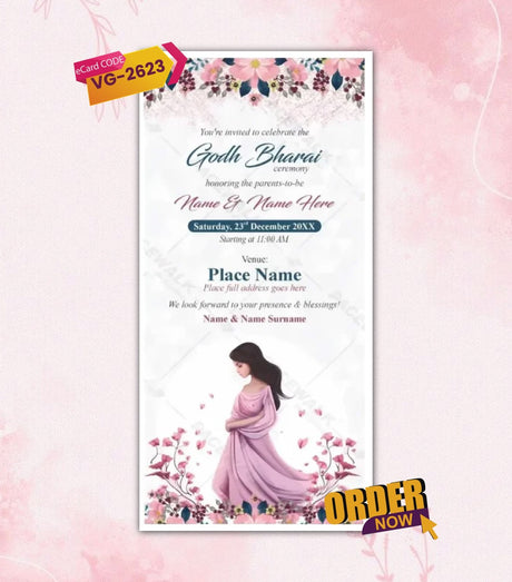 Godh Bharai Invitation Card