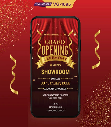 Grand Opening Ceremony Invitation Card | VG-1695