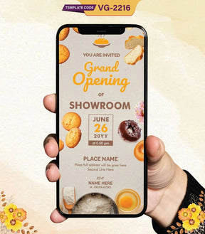 Grand Opening Invitation for Cake Shop 