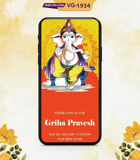 Griha Pravesh Invitation Card