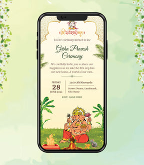 Griha Pravesh Ceremony E-Invite