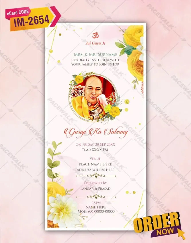 Guru Ji Ka Satsang Invite Card