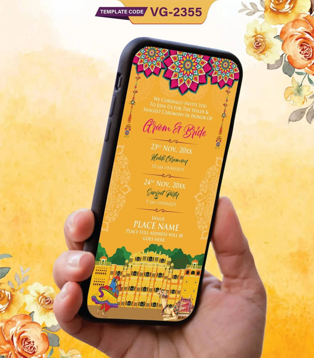 Haldi And Sangeet Ceremony Card