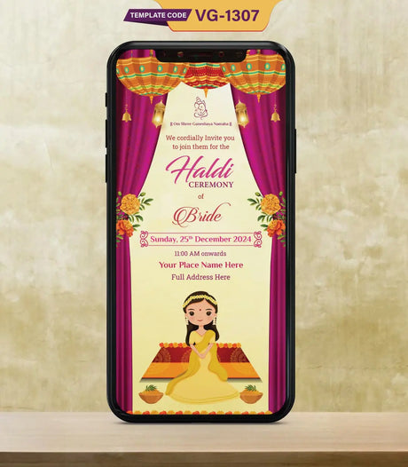 Haldi Ceremony Card | VG-1307