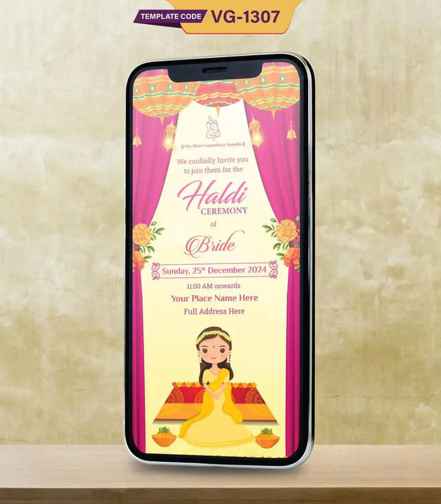 Haldi Ceremony Card