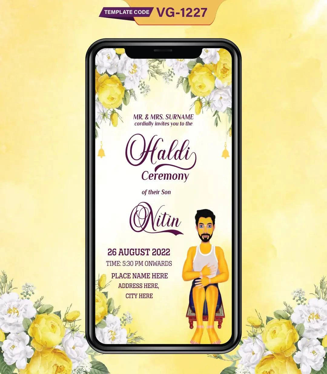 Haldi Ceremony Invitation Card