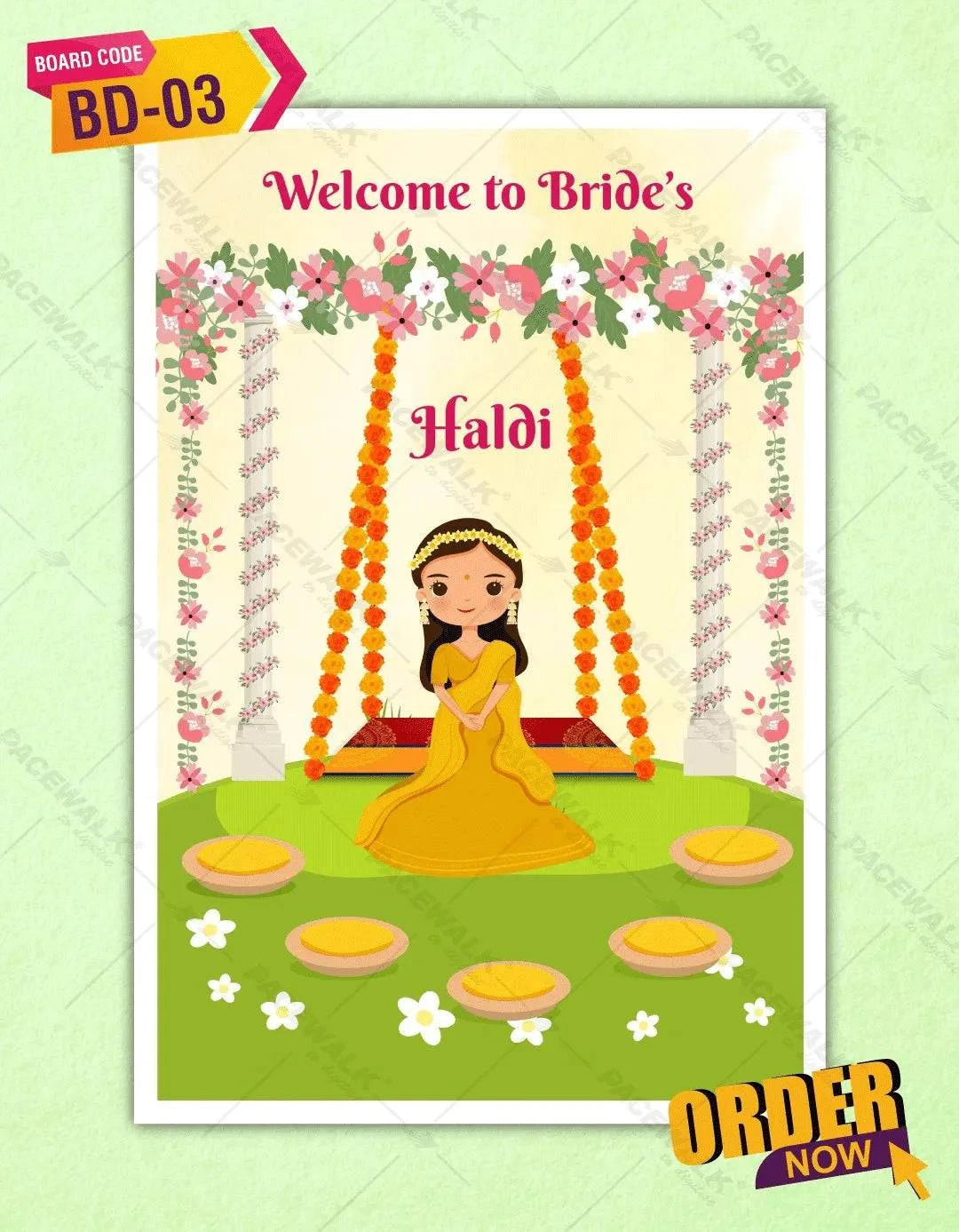 Haldi Function Sign Board Online