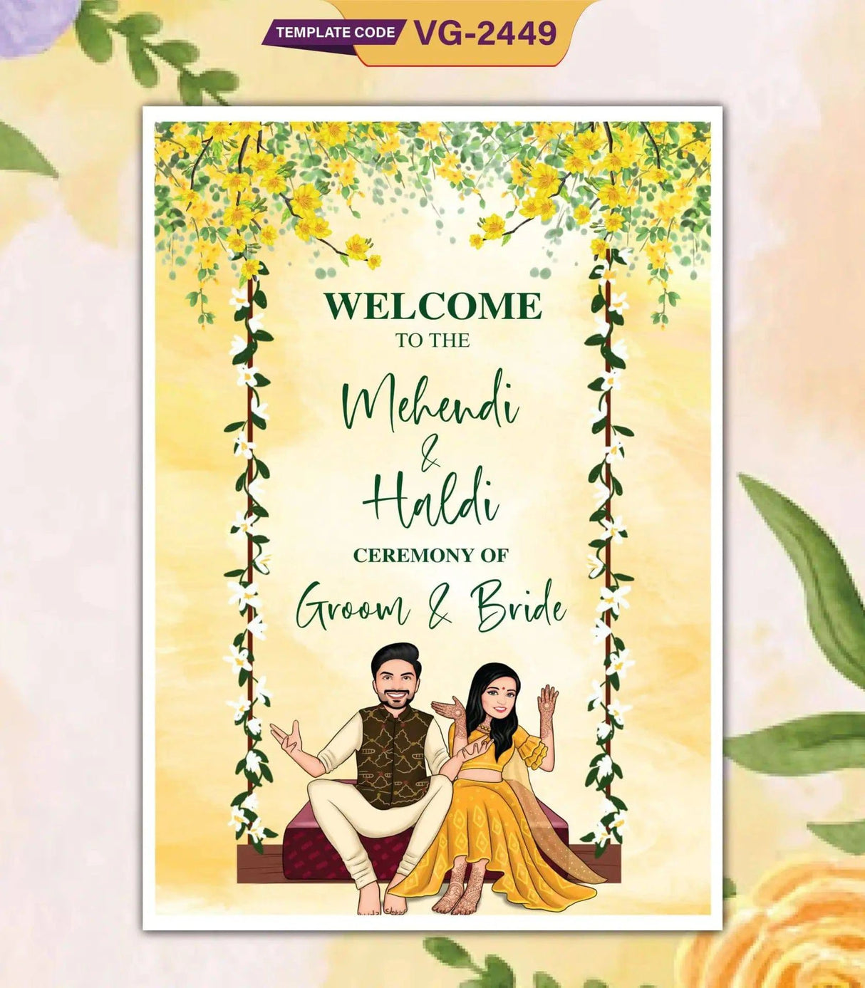 Haldi Mehndi Sign Board