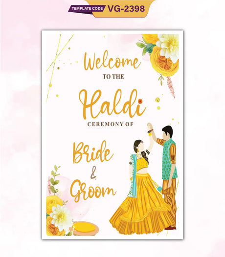 Haldi Signage Board Online | VG-2398