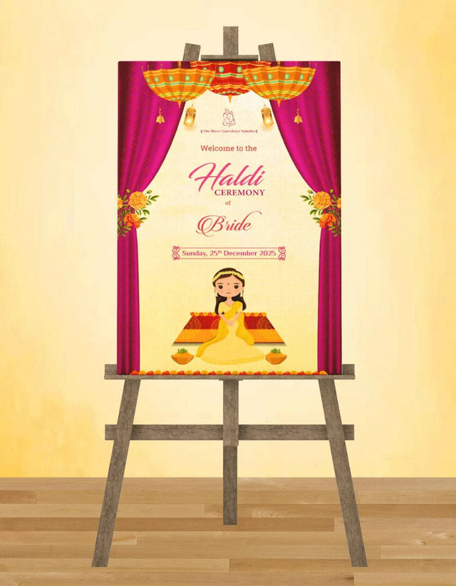 Haldi Welcome Board Design