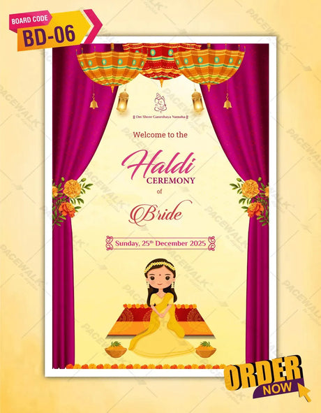 Haldi Welcome Board Design | BD-06