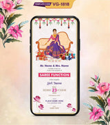 Half Saree Function Invitation Card