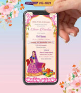 Half Saree Function Invitation Templates