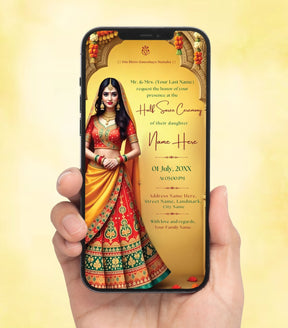 Half Saree Function Invitation