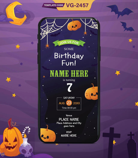 Halloween Birthday Party Invitations