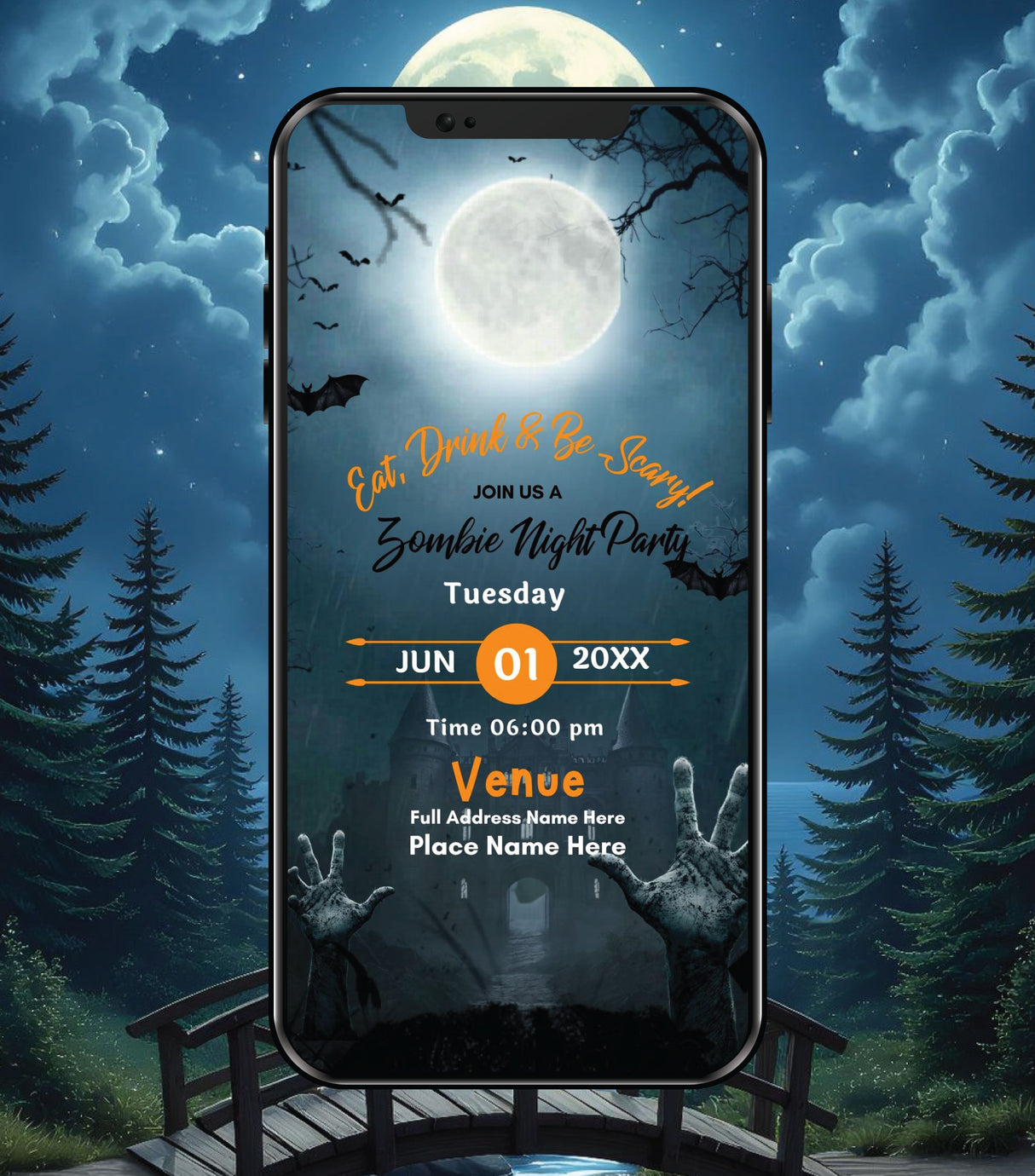Halloween Party Invitation Card