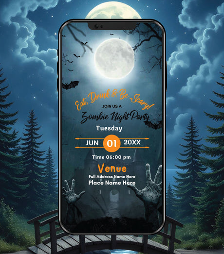 Halloween Party Invitation Card