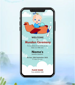 Happy Mundan Ceremony Invitation Card 