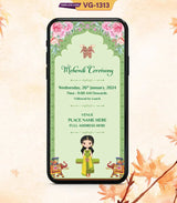 Hindu Multiple Events Wedding Invitation PDF Cards