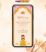 Hindu Multiple Events Wedding Invitation PDF Cards