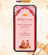 Hindu Multiple Events Wedding Invitation PDF Cards