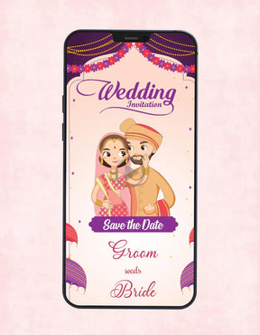 Hindu Save the Date Video Invitation | VG-1241-V - VideoGiri