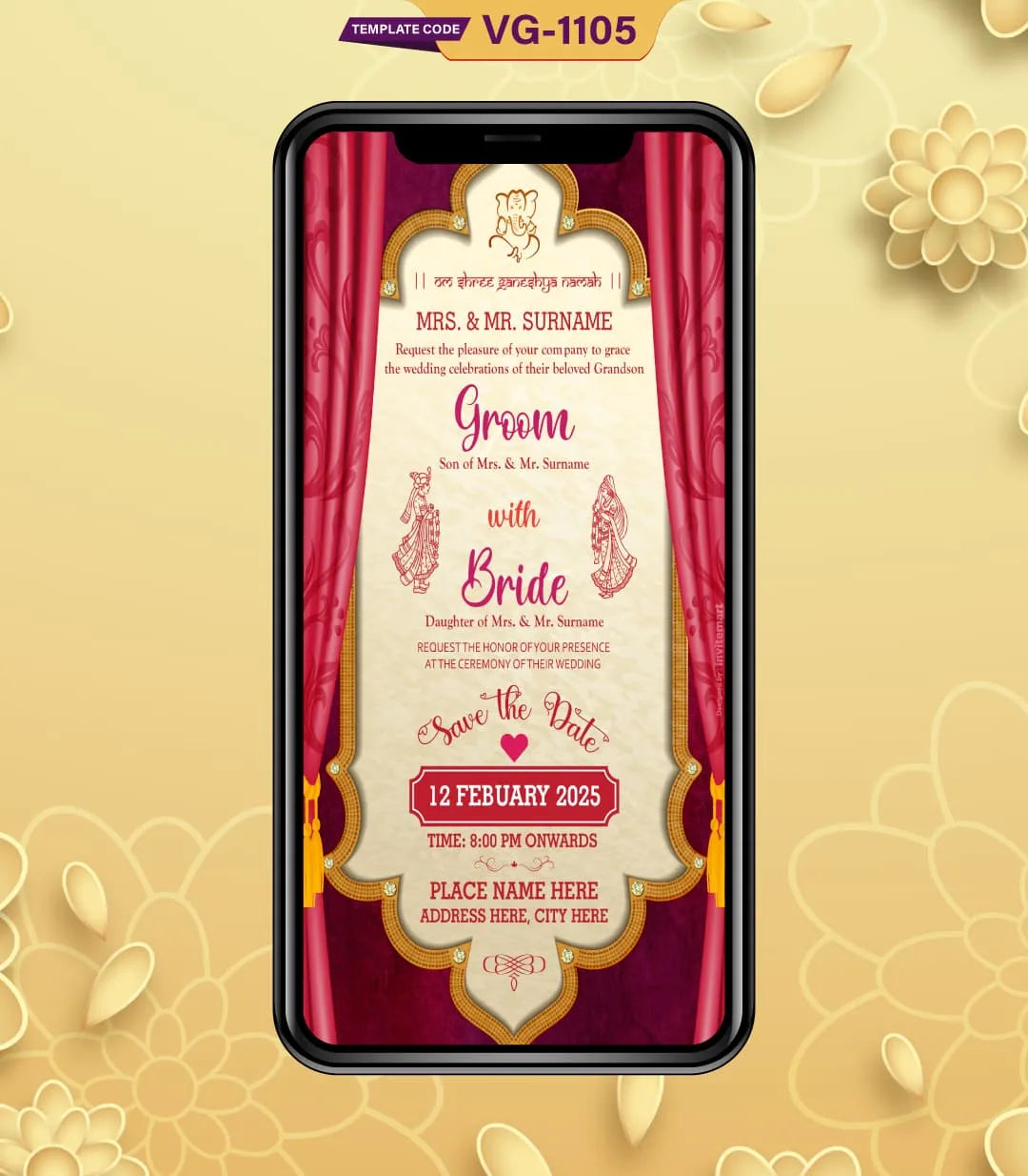 Hindu Wedding Invite Card