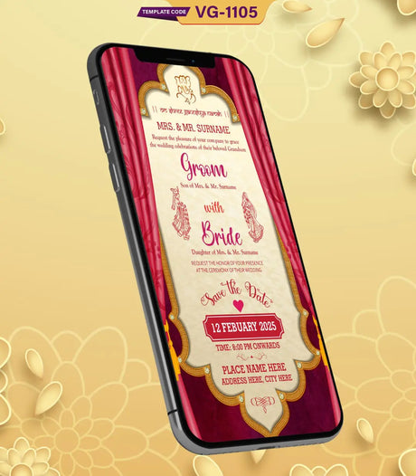 Hindu Wedding Invite Card