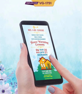 House Warming Ceremony Invitation Card | VG-1751 - VideoGiri