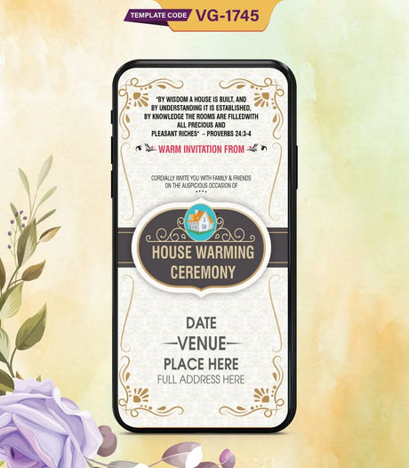 Housewarming Ceremony Invitation Card