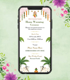 Housewarming Ceremony Invite Card