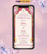 Indian Cartoon Couple Wedding Invitation Card