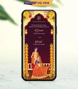 Indian Illustration Wedding Invitation Card