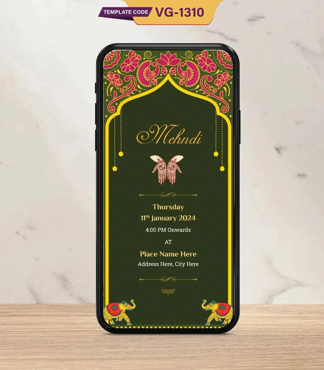 Indian Multiple Events Wedding PDF Cards