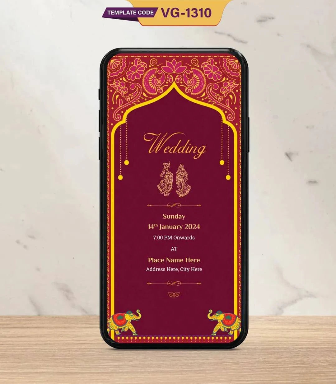 Indian Multiple Events Wedding PDF Cards