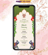 Indian Wedding Invitation PDF Card | VG-1245