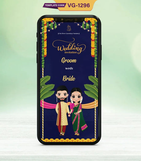 Indian Wedding Invite PDF Card | VG-1296