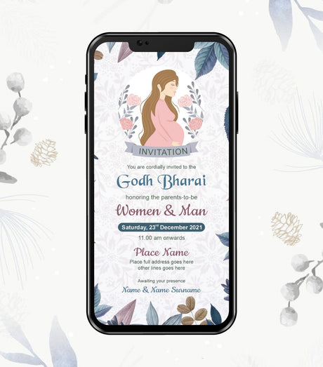 Indian Baby Shower Invitation Card