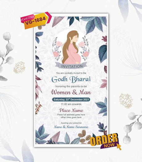 Indian Baby Shower Invitation Card