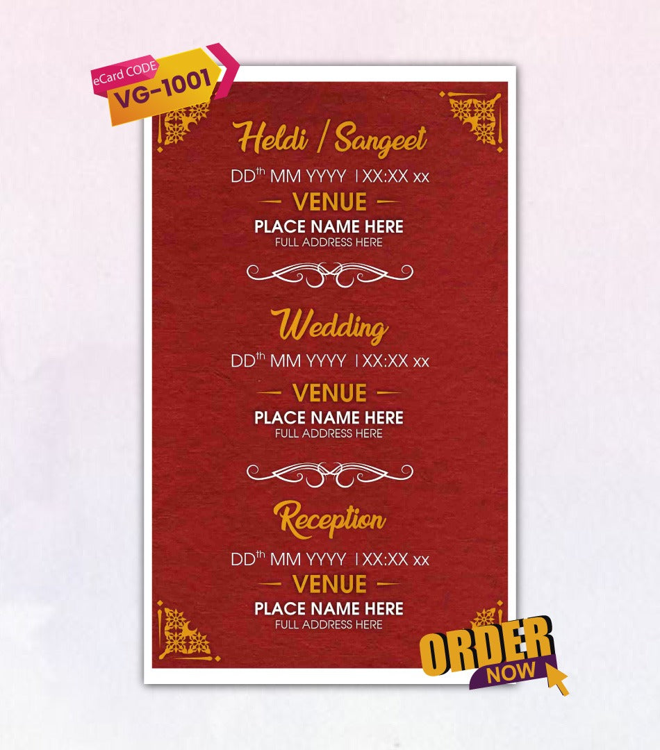 Indian Wedding Invitation 