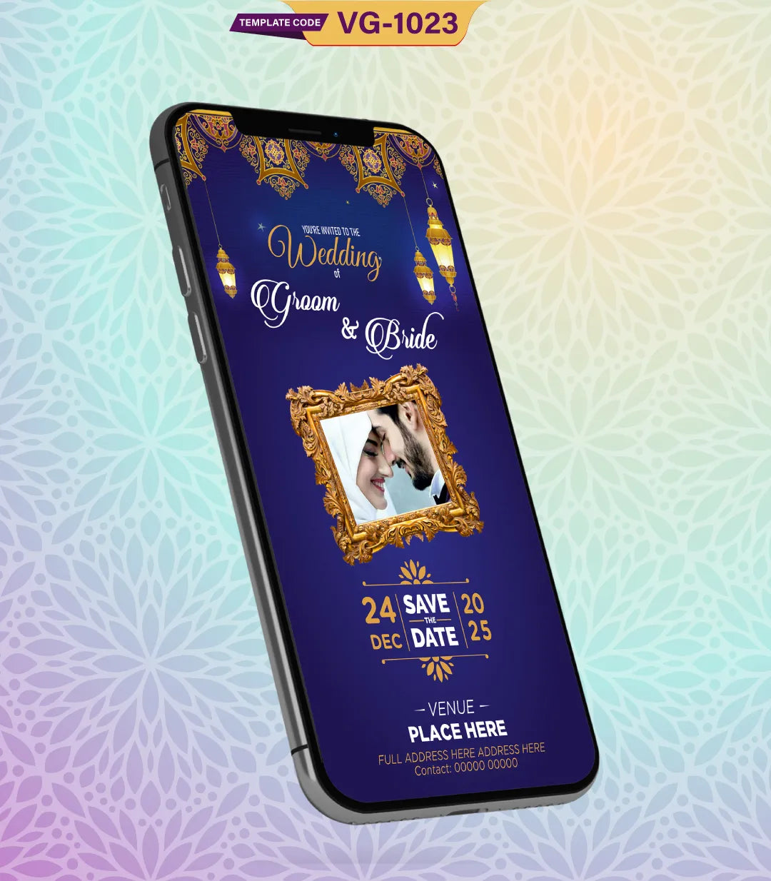 Islamic Wedding Invitation eCards | VG-1023