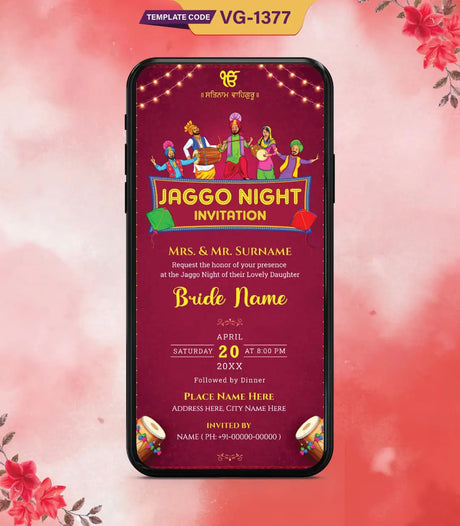 Jaggo Night Invitation | VG-1377