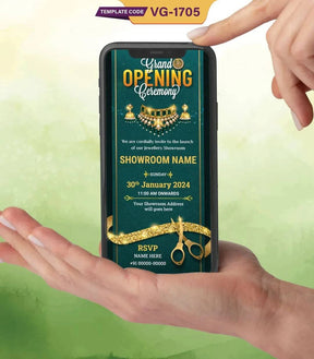 Jewellery Shop Opening Invitation Card
