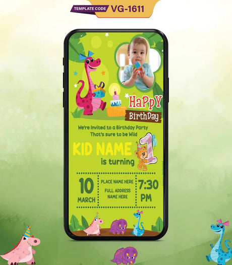 Jungle Birthday Party Invitation Card | VG-1611